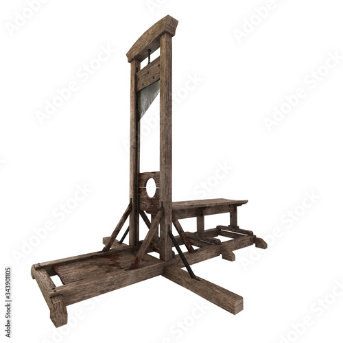 Guillotine - 3d illustration isolated on white background