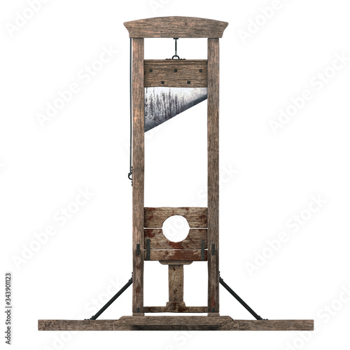 Guillotine - 3d illustration isolated on white background photo