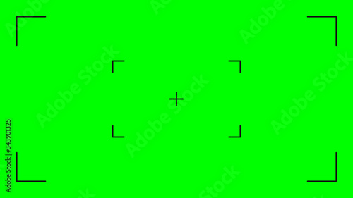 Green screen, chromakey background. Blank green background with VFX motion tracking markers. Chroma key background for keying, motion graphic and video effects. Vector