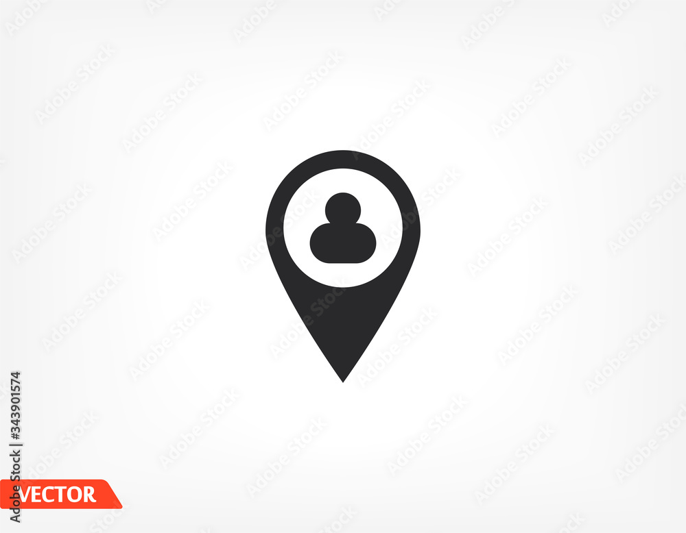 people location icon. the location of the person. label on the map. Human search. Vector eps 10. people location icon. the location of the person. label on the map. Human search. Vector eps 10.