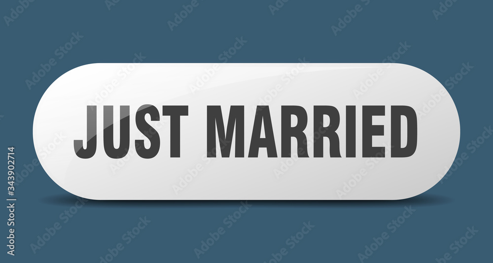 just married button. just married sign. key. push button.