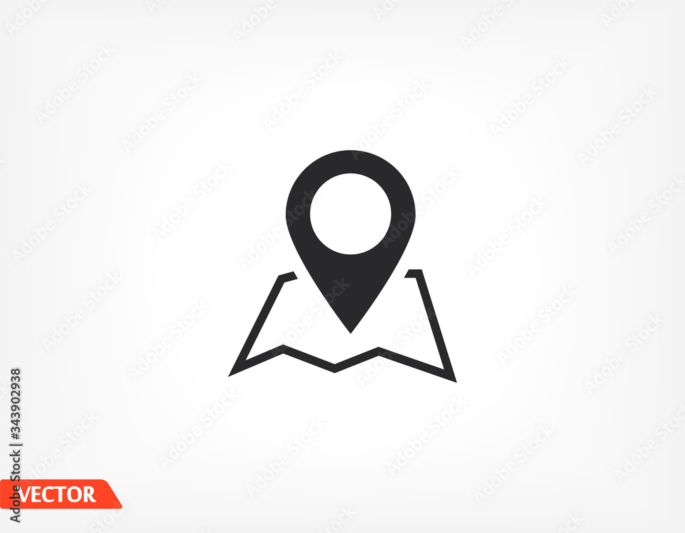 map Search icon vector . Lorem Ipsum Flat Design map Search icon vector . Lorem Ipsum Flat Design
