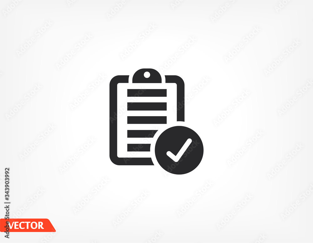 notebook. note sheet. medical form to fill out with a check mark. Form. sheet. confirmed. flat design. the work is done for your use for your purposes and purposes. eps 10 icons vector notebook. note sheet. medical form to fill out with a check mark. Form. sheet. confirmed. flat design. the work is done for your use for your purposes and purposes. eps 10 icons vector