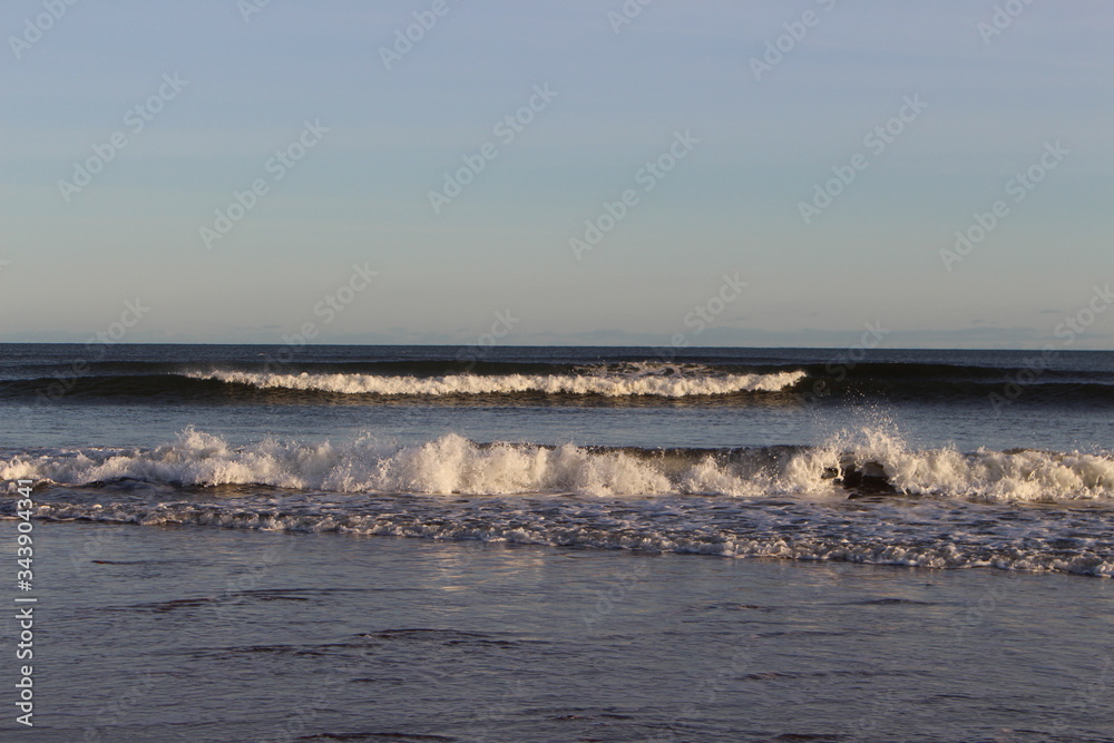 Waves on the sea shore