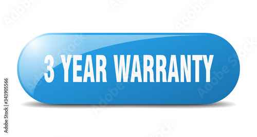 3 year warranty button. 3 year warranty sign. key. push button. photo