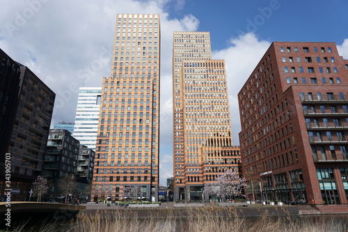 Photography Tall Buildings on the Zuidas in Amsterdam, The Netherlands.