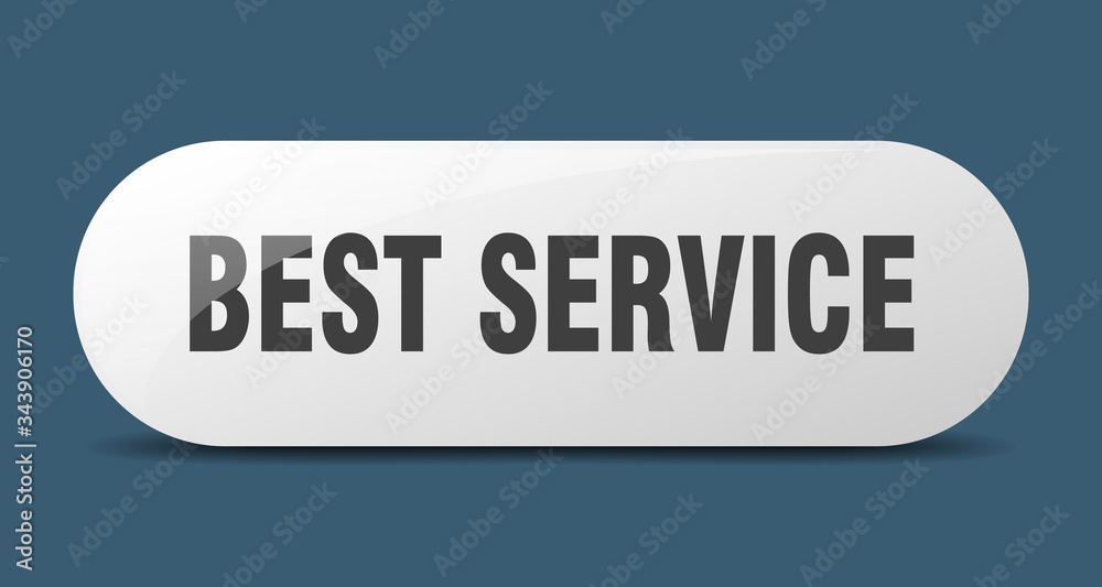best service button. best service sign. key. push button.