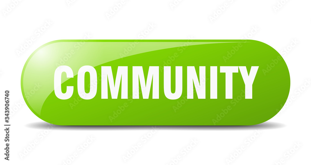 community button. community sign. key. push button.