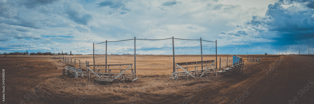 Small Town Abandoned Ball Diamond