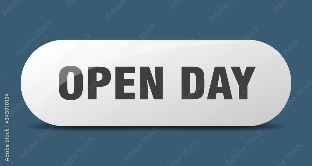 open day button. open day sign. key. push button.