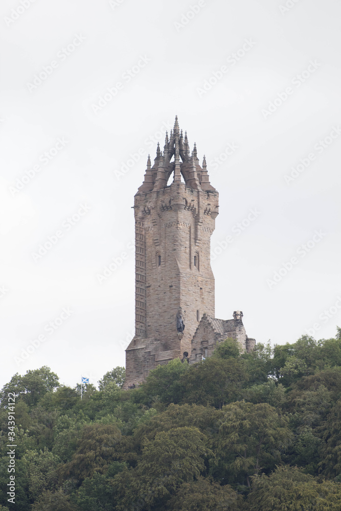 Monument to William Wallace at Scottish village Monument to William Wallace at Scottish village