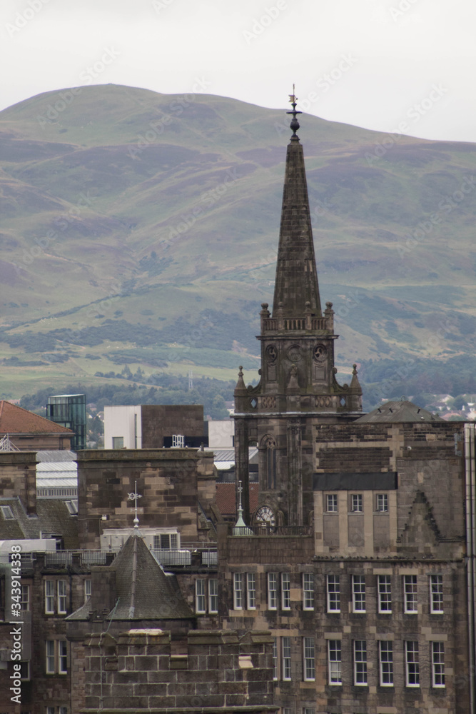 Edinburgh's old buildings and church