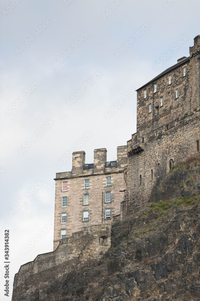 Building at the top of the mountain in Edinburgh