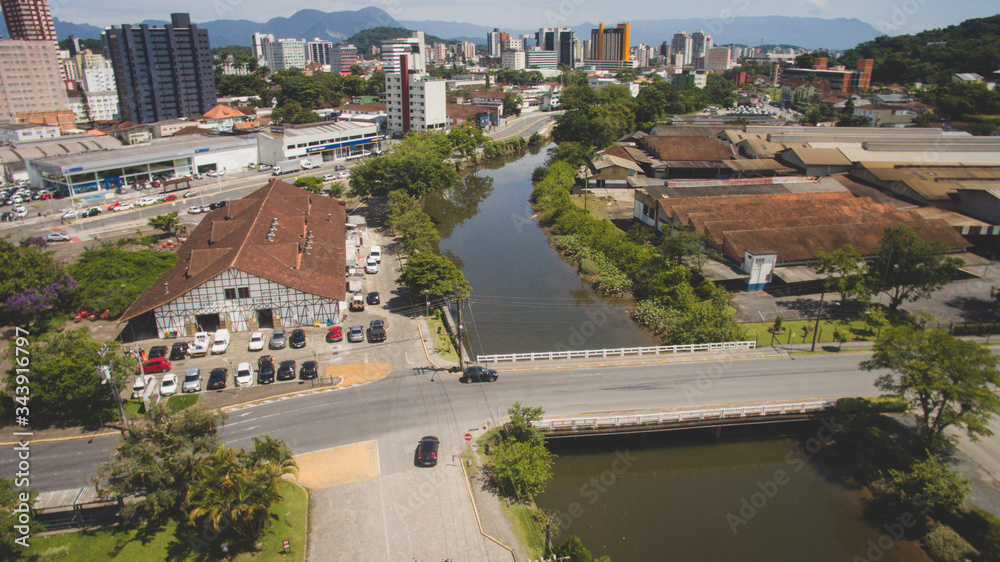 aerial view of the city of joinville brazil
