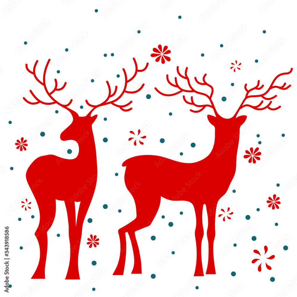 red christmas deer red christmas deer