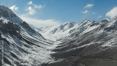 Wallpaper Mural Snow-Covered Mountains in winter Torontodigital.ca