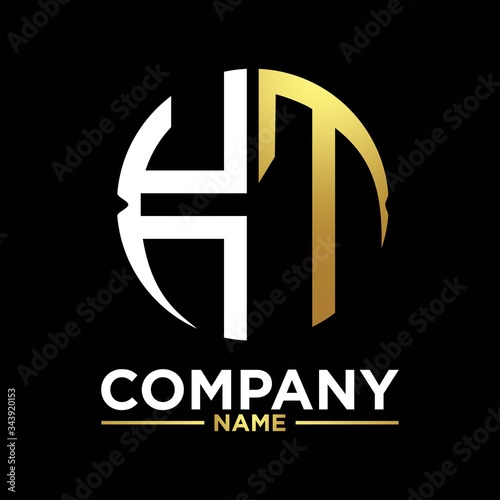 KT initials circle logo monogram designs modern templates luxurious .