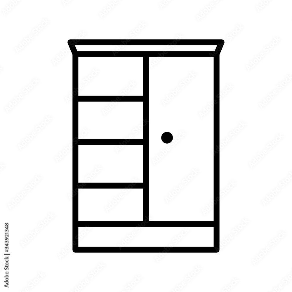 wardrobe - interior icon vector design template wardrobe - interior icon vector design template