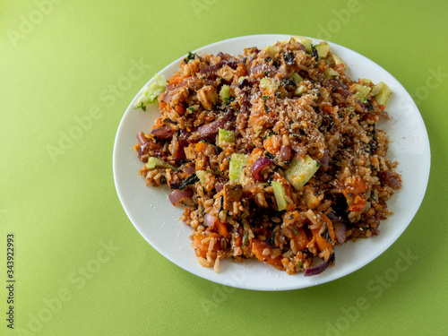 rice with vegetables and pumpkin
