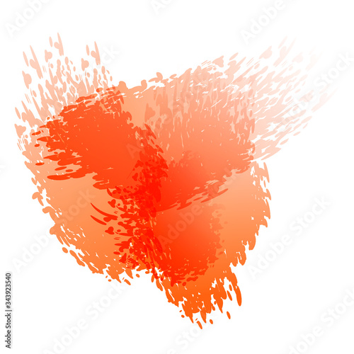 Abstraction for the background, orange brush strokes