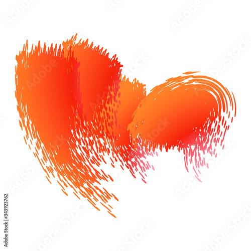 Abstraction for the background, orange brush strokes