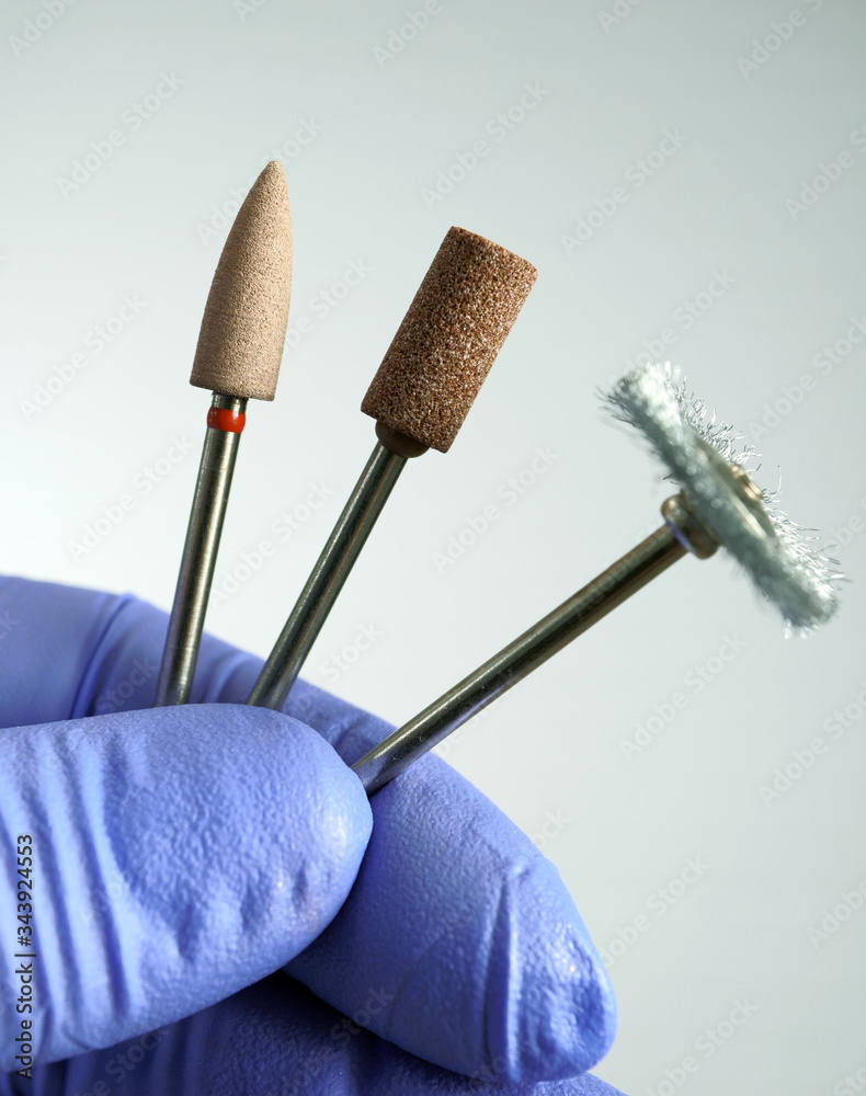 Dental tool for polishing teeth grinding. Plaque and tartar cleaning