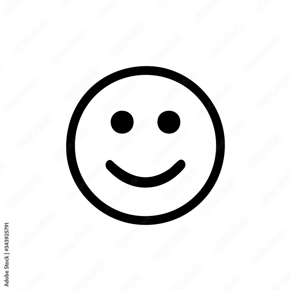 Smile face emoticon icon in trendy flat design Smile face emoticon icon in trendy flat design