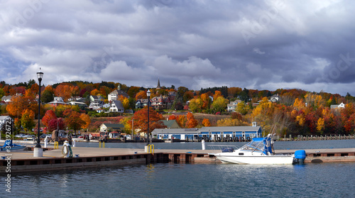 bayfield marina, wisconsin, autumn