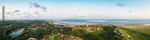 Panoramic aerial view of the old village West Terschelling, on the Dutch island Terschelling, The Netherlands. photo