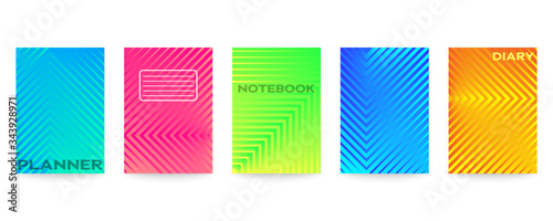 Minimal vector abstract cover notebook design. Planner and diary cover for print. Abstract design for copybook brochures and school books. Notebook paper. Brochure, book, magazine template