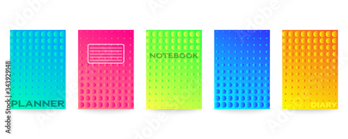 Minimal vector abstract cover notebook design. Planner and diary cover for print. Abstract design for copybook brochures and school books. Notebook paper. Brochure, book, magazine template