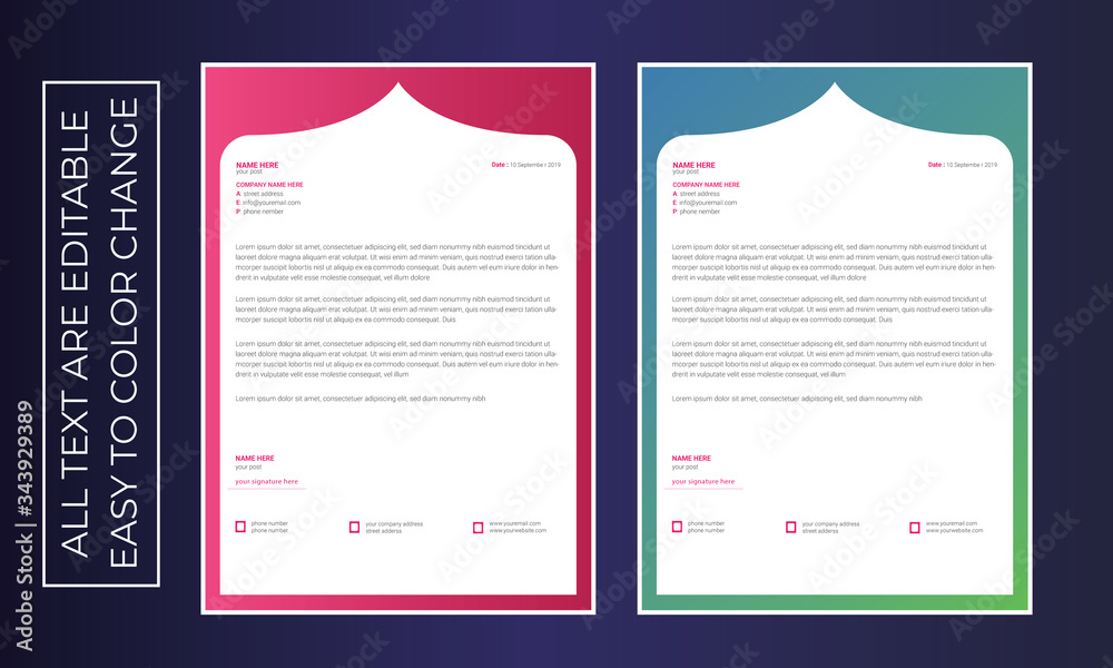 Business Letterhead Template Design