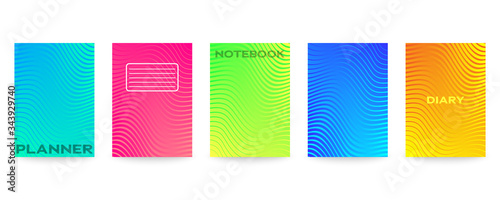 Minimal vector abstract cover notebook design. Planner and diary cover for print. Abstract design for copybook brochures and school books. Notebook paper. Brochure, book, magazine template