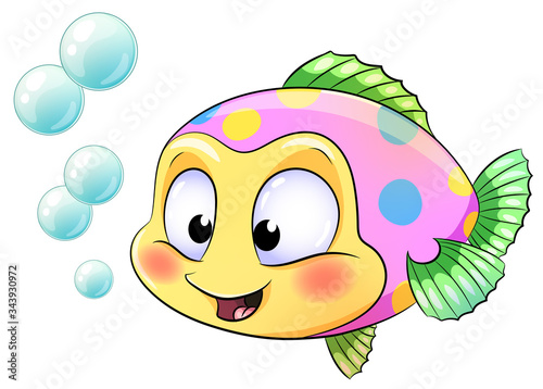 Niedlicher Fisch - Vektor-Illustration