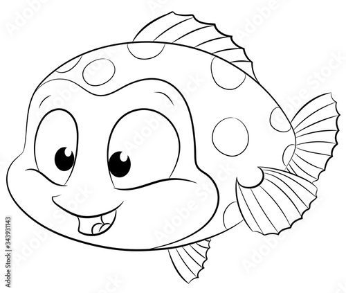 Niedlicher Fisch - Vektor-Illustration