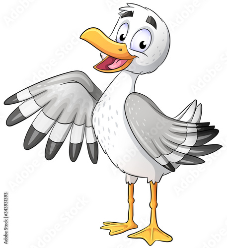 Niedliche Möwe - Vektor-Illustration