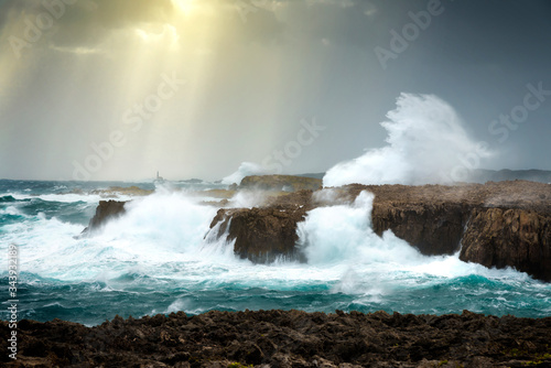 Starker Wind an der Nordküste Punta Grossa auf Menorca photo