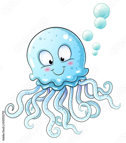 Niedliche Qualle - Vektor-Illustration