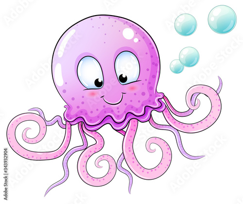 Niedliche Qualle - Vektor-Illustration