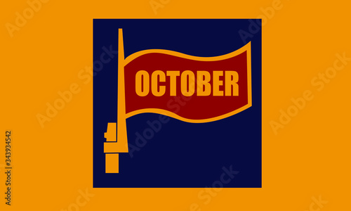 Soviet icon red October flag
