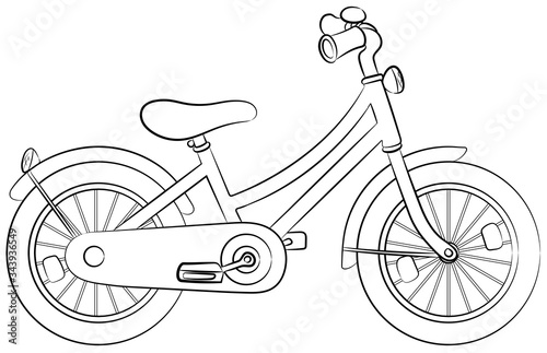 Kinderfahrrad - Vektor-Illustration