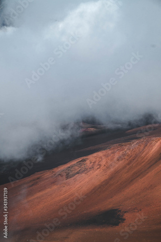 Volcanic landscape with clouds  © Mark