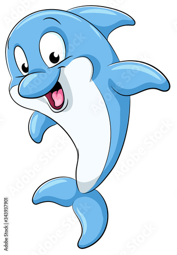 Niedlicher Delfin - Vektor-Illustration