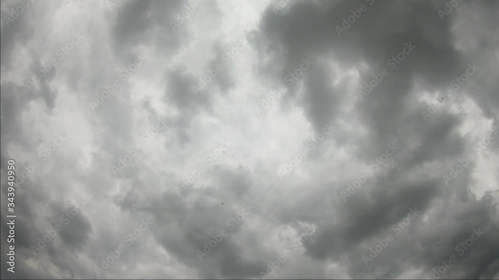 Gray clouds obscure the whole sky. Overcast weather. Timelapse. Gray clouds obscure the whole sky. Overcast weather. Timelapse.