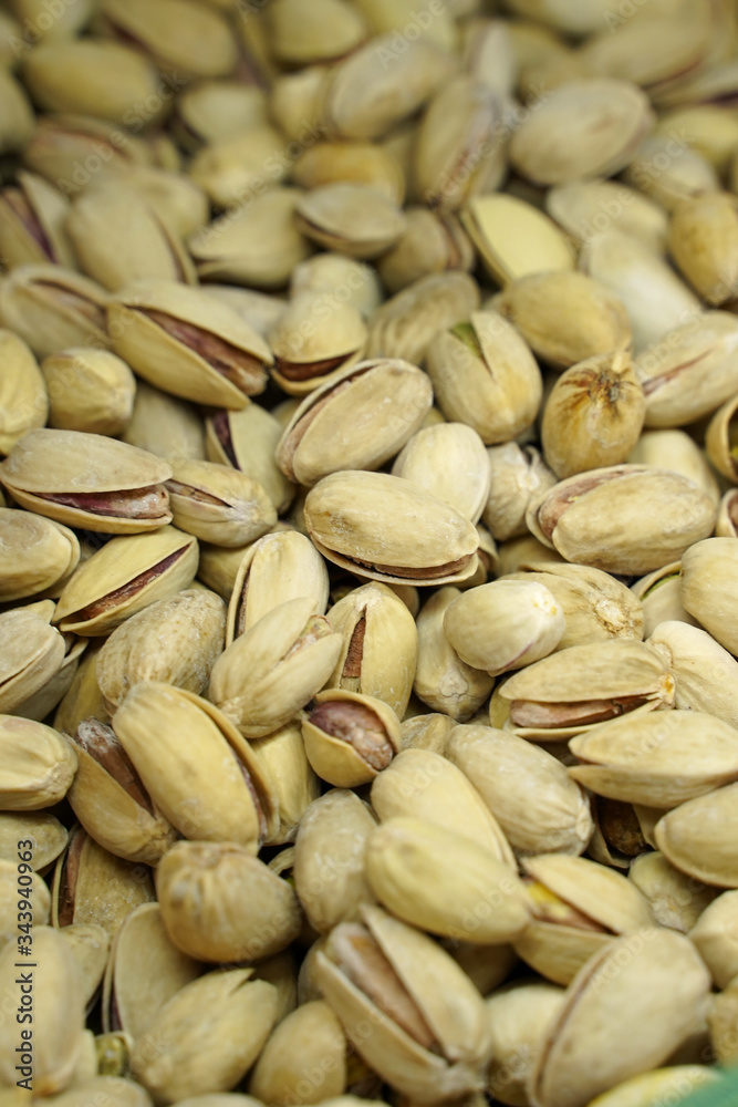 close up of pistachio nuts