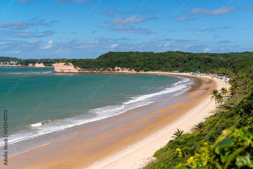 Madeiro beach, Tibau do Sul, near Pipa beach and Natal, Rio Grande do Norte, Brazil on June 7, 2019. With its cliffs and natural vegetation, this beach attracts tourists from all over the world Madeiro beach, Tibau do Sul, near Pipa beach and Natal, Rio Grande do Norte, Brazil on June 7, 2019. With its cliffs and natural vegetation, this beach attracts tourists from all over the world