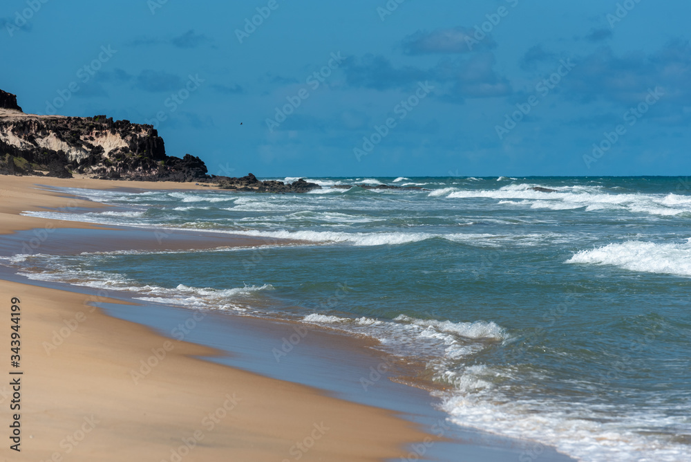 Pipa beach, Tibau do Sul, near Natal, Rio Grande do Norte, Brazil on January 13, 2019. Minas beach
