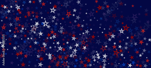 National American Stars Vector Background. USA 11th of November President's 4th of July Veteran's Memorial Labor Independence Day 