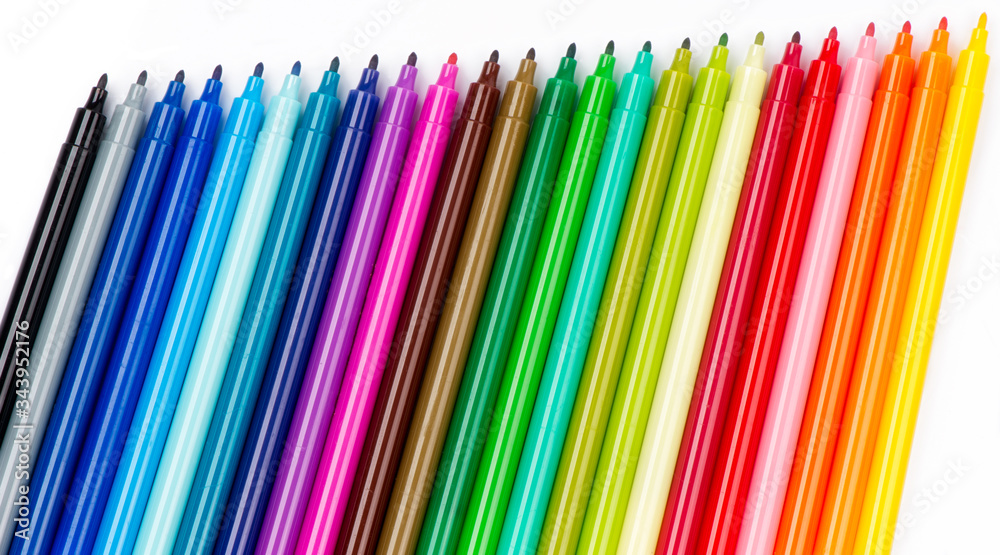 colored pencils on white background colored pencils on white background