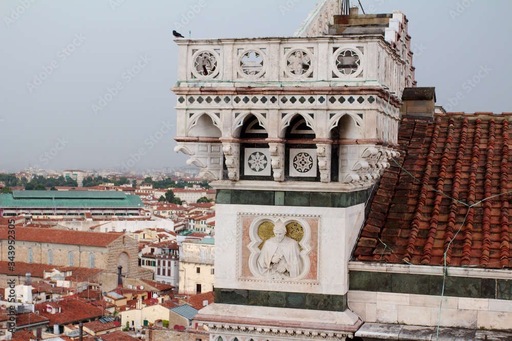 Naklejka premium Architekrura Katedry Santa Maria del Fiore - Florencja, Toskania, Wlochy